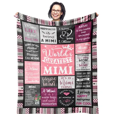 Grandma Mimi Blanket Celebrating the Title World's Greatest Mimi