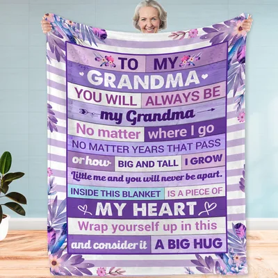 to My Grandma Blanket: A Sentimental Floral Message for Family