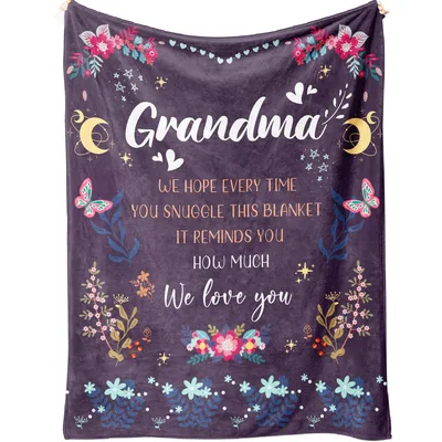 Grandmother Gift Blanket featuring a sentimental quote