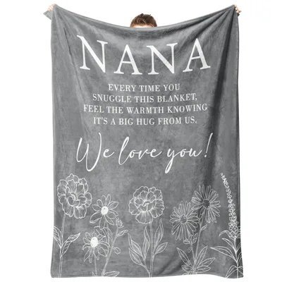 Nana Wildflower Blanket: Sentimental Floral Throw for Grandma