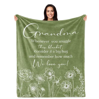 Floral Grandma Blanket: A Sweet Message and Wildflower Design for Her