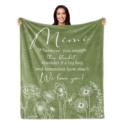 Mimi Gift Blanket: A Sentimental Floral Design for Grandparents