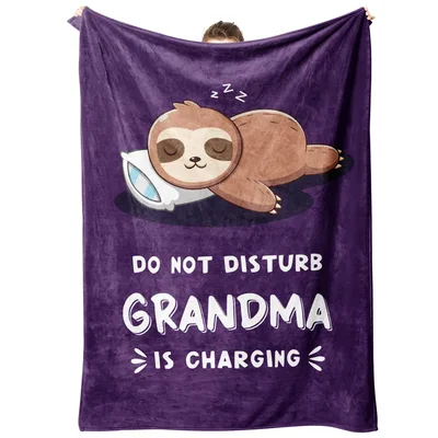 Grandma Charging Blanket: Do Not Disturb Sloth Design