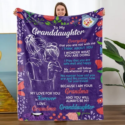 Granddaughter Grandma Letter Blanket: A Sweet Message of Love