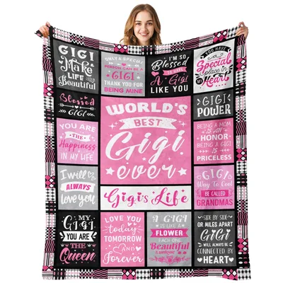 Grandma Quotes Collage Blanket Celebrating the World's Best Gigi Ever