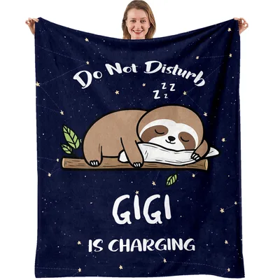 Do Not Disturb Gigi Blanket - Sloth Sleeping Design