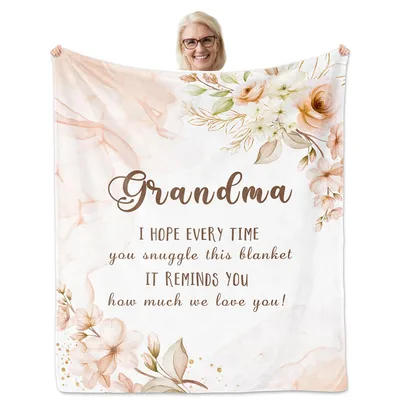 Grandma Blush Floral Love Blanket: A Soft Reminder of Family Affection
