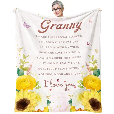 Granny Sunflower Poem Blanket: A Heartfelt Gift for Grandmothers