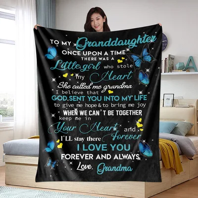 Granddaughter Butterfly Poem Blanket: A Sweet Message for Family