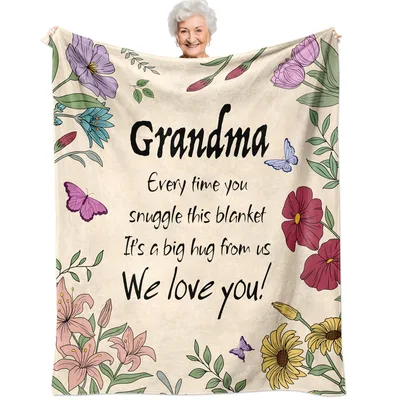 Grandma Floral Blanket: A Soft Hug Wrapped in Flowers and Love