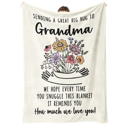Grandma Hug Wildflowers Blanket: Sending a Great Big Hug