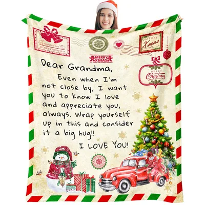Christmas Grandma Letter Blanket: A Vintage Holiday Hug