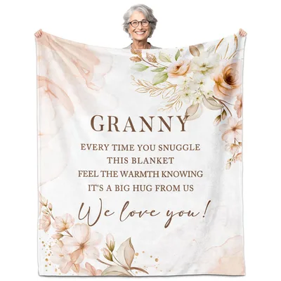 Granny Hug Blanket: A Floral Gift Saying Big Hugs From Family