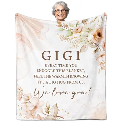 Gigi Hug Blush Floral Blanket: A Sweet Gift for Grandma