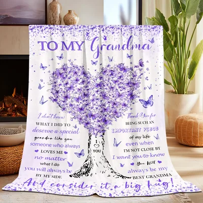 Grandma Purple Butterfly Blanket: A Heartfelt Tribute to Grandmothers