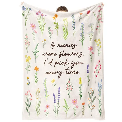 Nana Wildflowers Floral Blanket: A Sweet Gift for Grandmothers