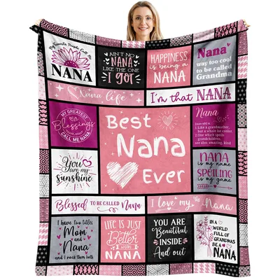 Nana Grandma Sayings Blanket Celebrating the Best Nana Ever