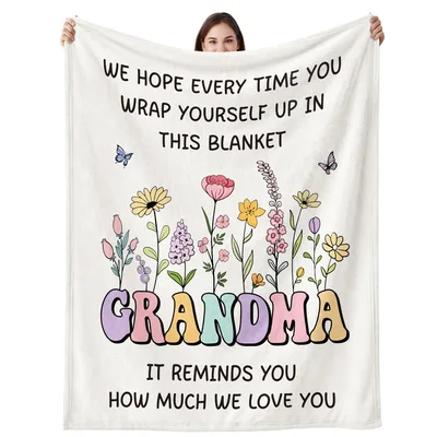 Grandma Wildflower Blanket: A Floral Gift Reminding Her of Family Love