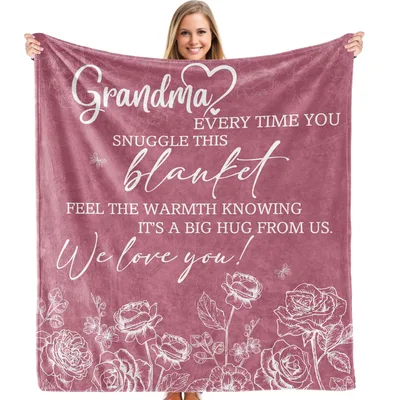 Grandma Big Hug Rose Blanket: A Floral Gift of Love and Warmth