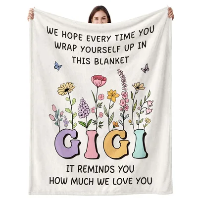 Gigi Floral Letters Love Blanket: A Sentimental Gift for Grandma