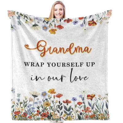 Grandma Floral Wildflowers Blanket: Wrap Yourself Up in Love Design