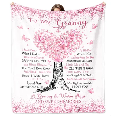 Granny Butterfly Heart Tree Blanket: A Poetic Gift for Grandmothers