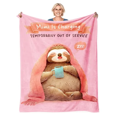 Sloth Nap Grandma Blanket: Mimi Is Charging Temporarily Out of Service