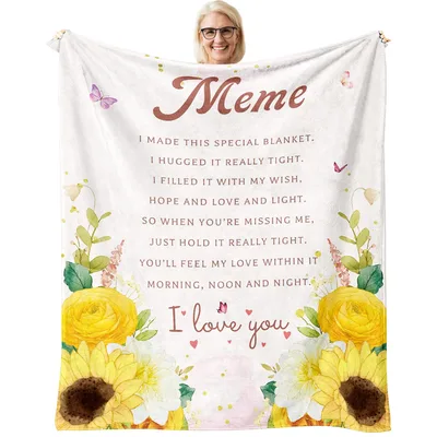 Grandma Sunflower Poem Blanket: A Meme Gift with a Heartfelt Message