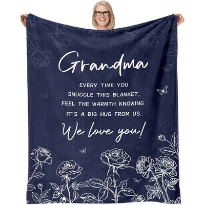 Grandma Every Time Blanket: A Warm Hug in Floral Design