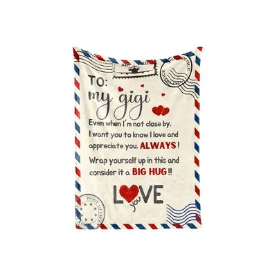 Gigi Letter Love Message Blanket for Grandparents
