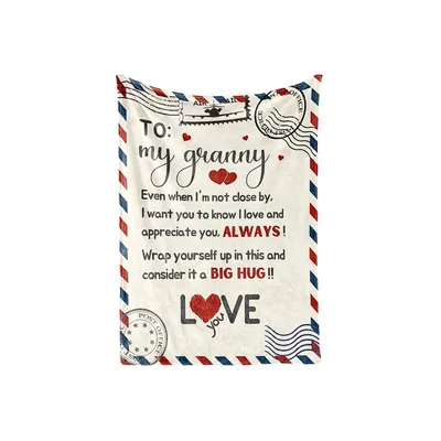 To My Granny Air Blanket: A Vintage Letter Design for Grandmothers
