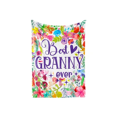 Best Granny Ever Floral Blanket Celebrating a Special Grandmother