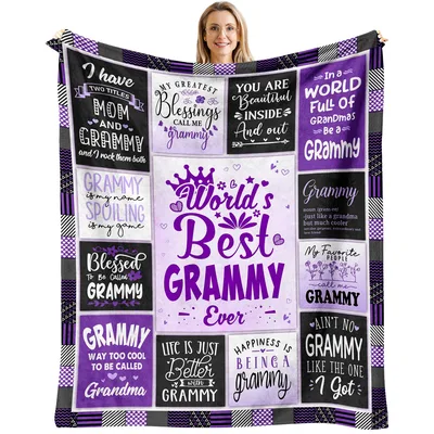 World's Best Grammy Ever Blanket Celebrating Grandmother Love