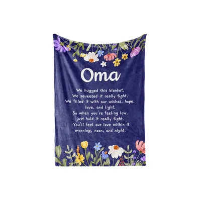 Oma We Hugged Blanket: A Floral Gift Filled with Love and Wishes