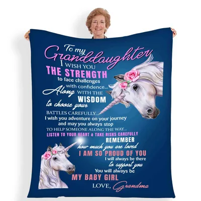 To My Granddaughter Unicorn Blanket: A Grandmother's Strength Message