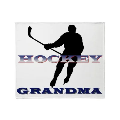 Hockey Grandma Blanket: Silhouette Design for Ice Lovers