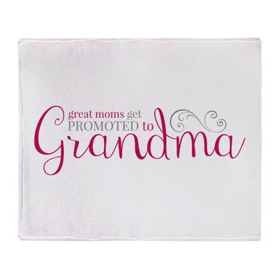 Great Moms Get Promoted Blanket: Grandpa Upgrade Design