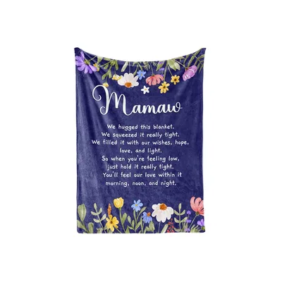 Mamaw Flower Letter Blanket: A Poetic Gift for Grandma