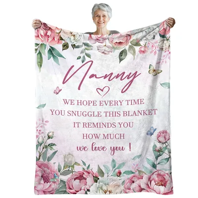 Nanny Floral Message Blanket: A Sweet Gift for Grandmas and Caregivers