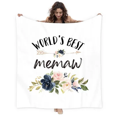 World's Best Memaw Florals Blanket: Floral Design for Grandmothers