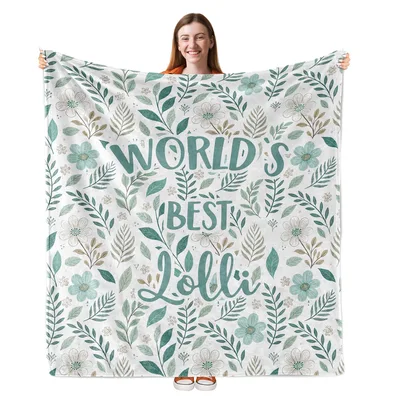 World's Best Lolli Botanical Blanket: Floral Grandparent Gift