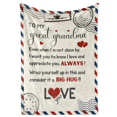 To My Great Grandma Big Blanket: A Vintage Air Mail Design