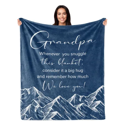 Grandpa Big Hug Blanket: A Sentimental Mountain Gift for Papa