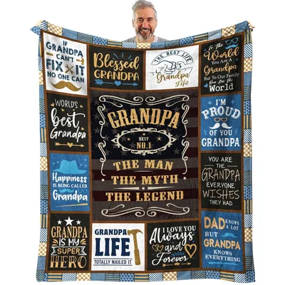 Grandpa Life Blanket Celebrating The Man The Myth The Legend