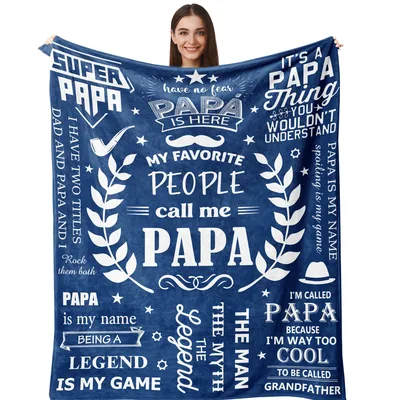Papa Grandpa Text Blanket: Celebrate the Legend in Your Life