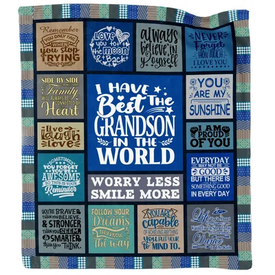 Grandson Inspirational Quotes Blanket