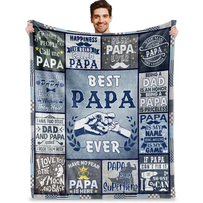 My Favorite People Call Me Papa Blanket Best Grandpa Collage Design