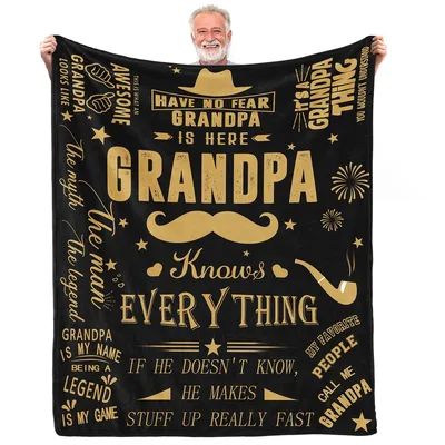 Grandpa Funny Legend Blanket: The Man Who Knows Everything