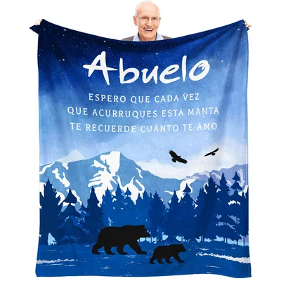 Abuelo with Bears Blanket: Grandpa Bear Mountain Design
