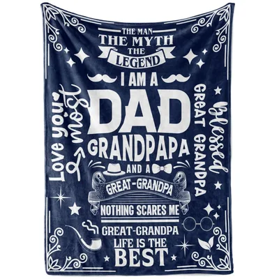 Great Grandpa Dad Grandpa Blanket